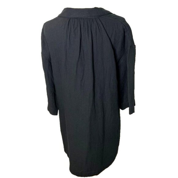 Madewell $65 Lightspun Swim Cover Up Mini Shirt Dress Size XS Black NJ876 - Picture 5 of 7